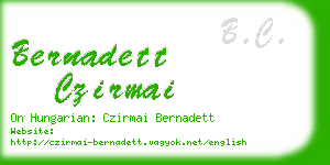 bernadett czirmai business card